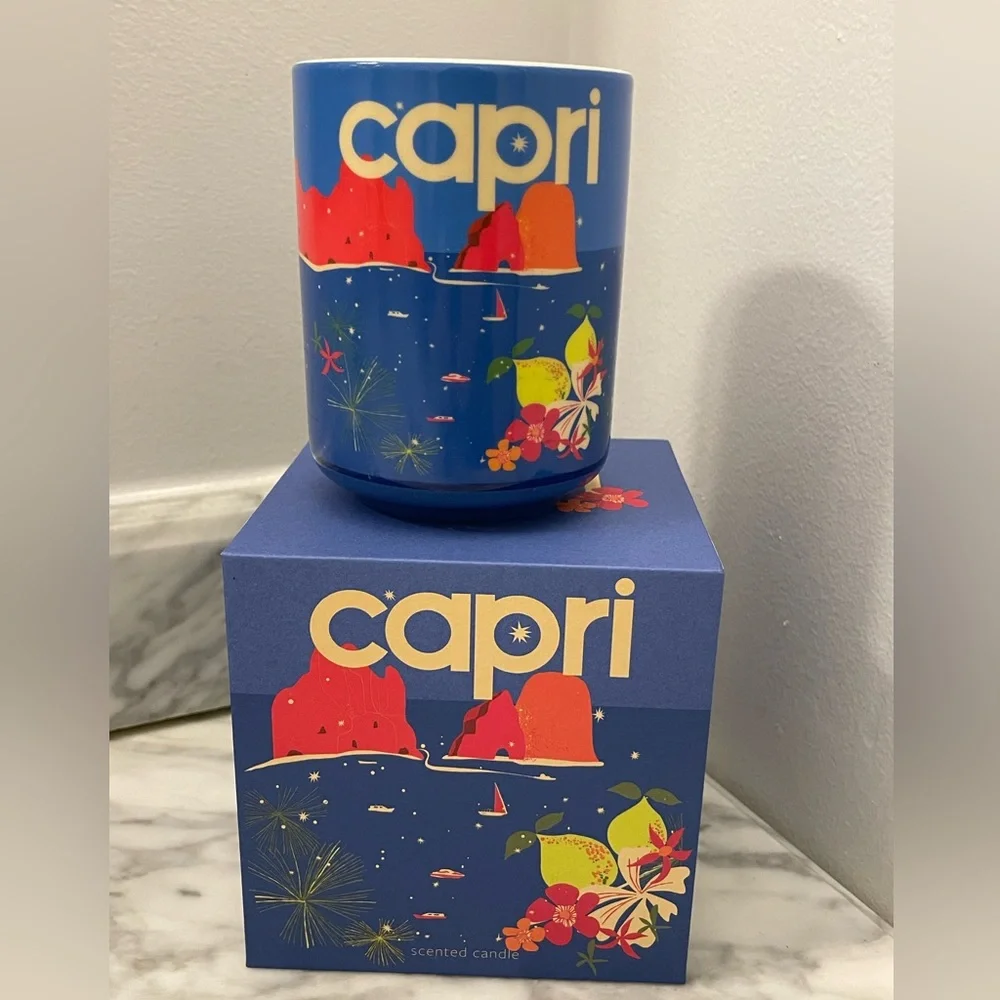 ❤️ ANTHROPOLOGIE Daniella Manini Capri Floral Lemon Blossom Boxed CANDLE NEW